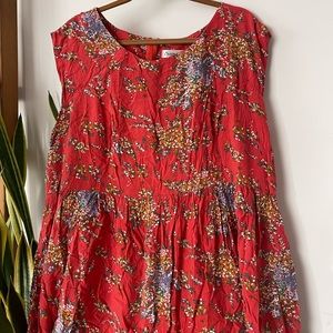 Orange w/ Floral ModCloth Dress